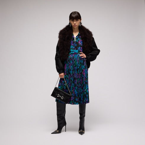 Printed silk crêpe de chine shirt - multicolor