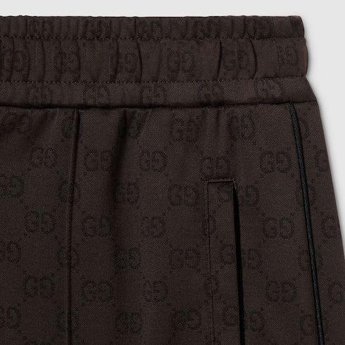 GG jersey jacquard pant - dark brown