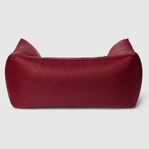 Small GG nylon pet bed - Rosso Ancora red