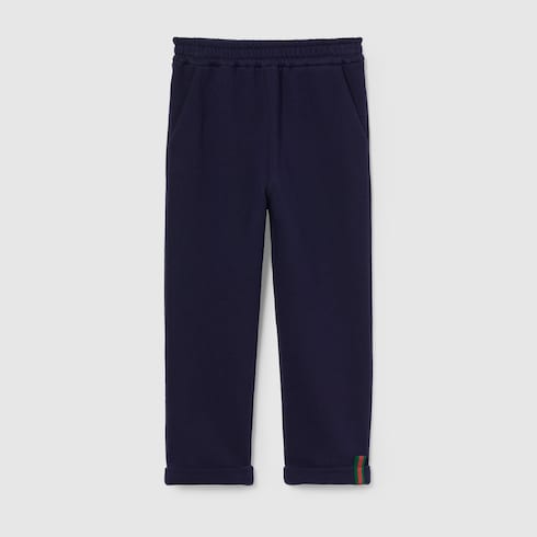 Children's cotton pant with Web - dark blue