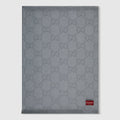 GG wool silk jacquard blanket - grey