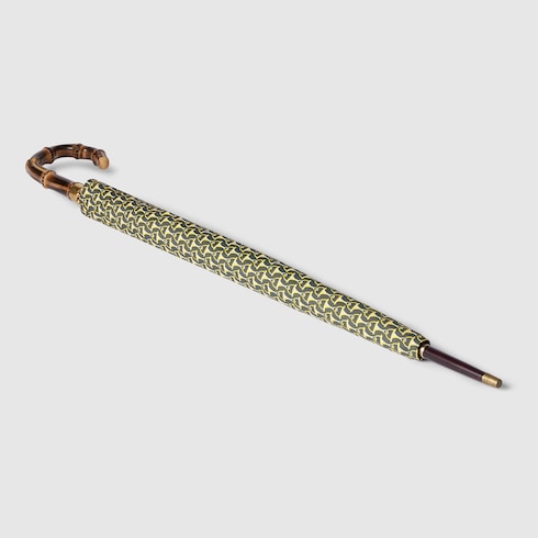 Horsebit print nylon umbrella - green