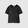 Children's cotton T-shirt with print - dark grey