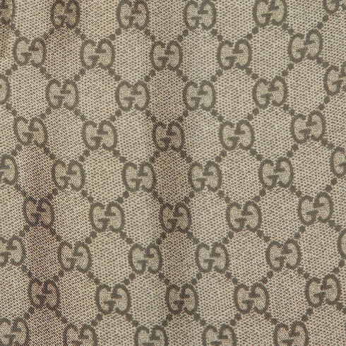 GG Supreme print silk pant - beige and ebony