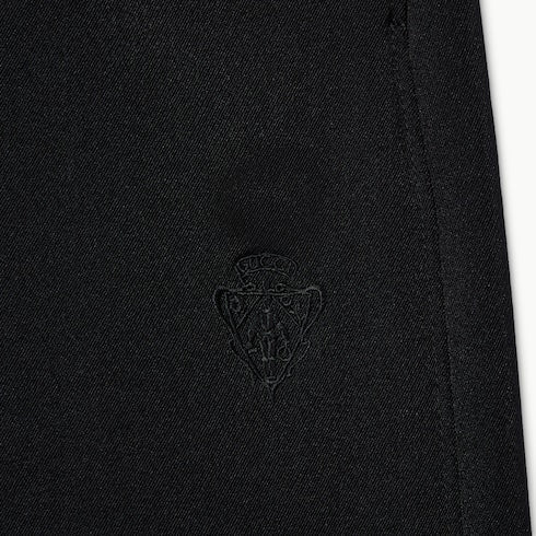 Stretch nylon sportswear pants - black