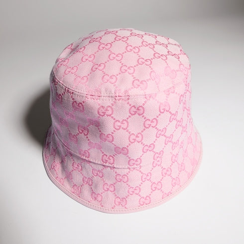 GG cotton canvas bucket hat - light pink