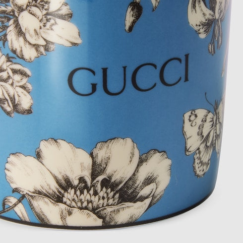 Gucci Flora Sketch print candle, Inventum scent - blue and ivory
