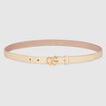 GG Marmont thin belt - light yellow leather
