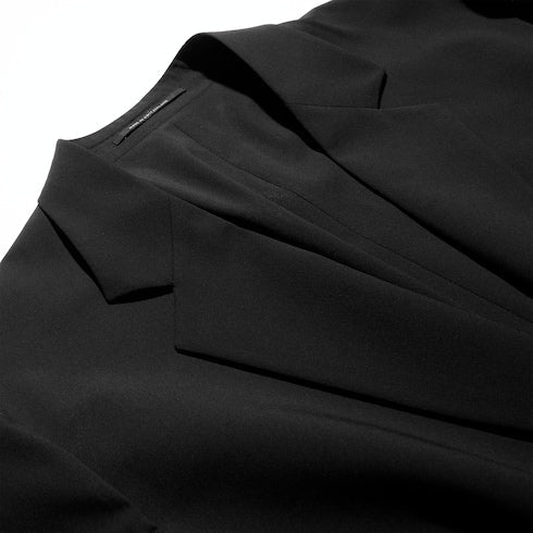 Technical wool blend jacket - black