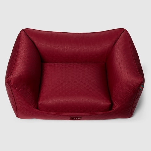 Small GG nylon pet bed - Rosso Ancora red