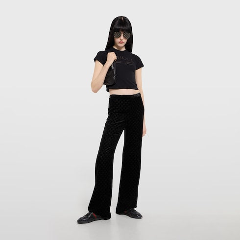 Women's Stretch low-top sneaker - black leather