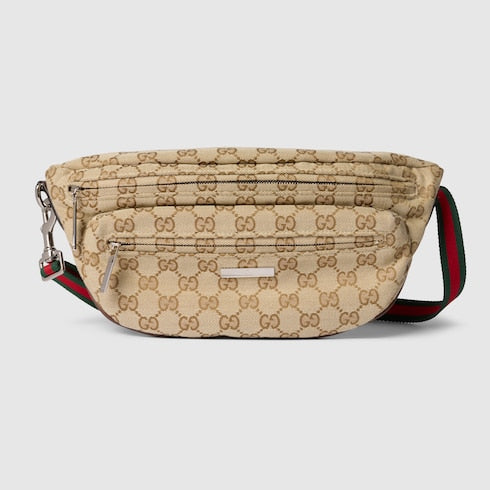 Gucci Tag small crossbody bag - sand and brown GG canvas