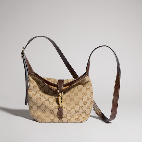 GG mini bag - sand and brown GG canvas