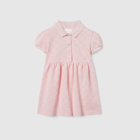 Baby GG cotton dress - light pink
