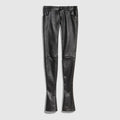 Lightweight stretch leather pants - black
