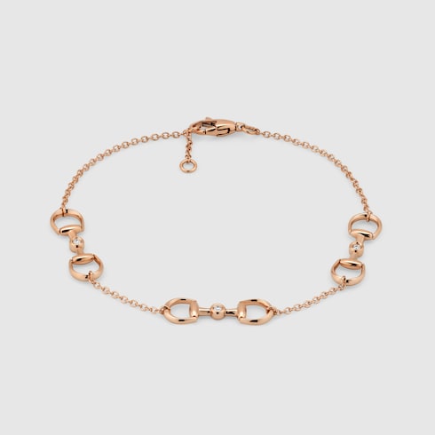 Gucci Horsebit diamond 18k bracelet - 18k rose gold