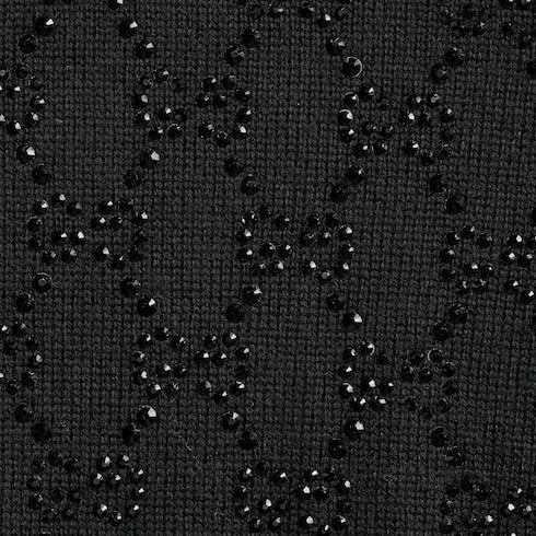 Fine wool GG crystal top - black