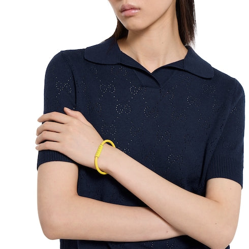 Bracelet with enamel Gucci - light yellow leather