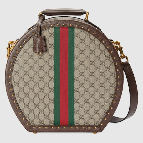 Gucci Savoy small hat box - beige and ebony Supreme