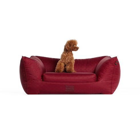 Small GG nylon pet bed - Rosso Ancora red
