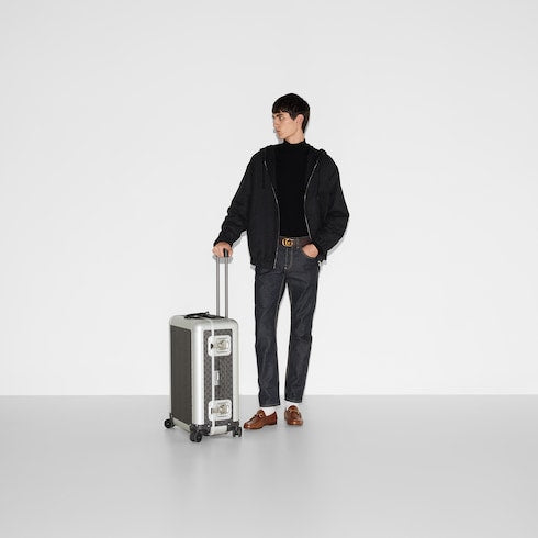 Gucci Porter medium trolley - grey and black Supreme