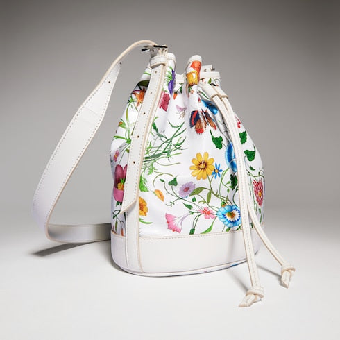 Gucci Venice small bucket bag - white and multicolor canvas