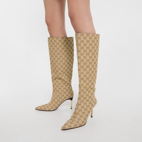 Women's Bombshell boot - sand and brown GG canvas