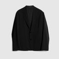 Technical wool blend jacket - black