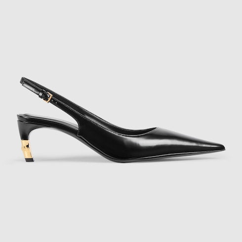 Women's Castello slingback - black leather