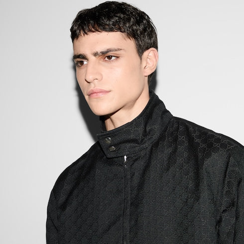 GG cotton ripstop jacket - black