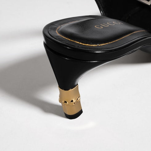 Women's Castello slingback - black leather