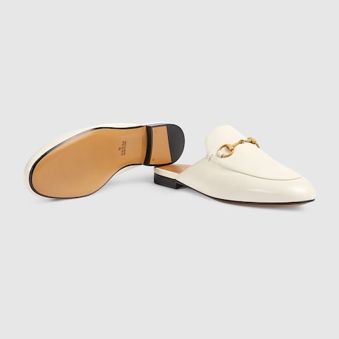 White Leather Princetown Slipper