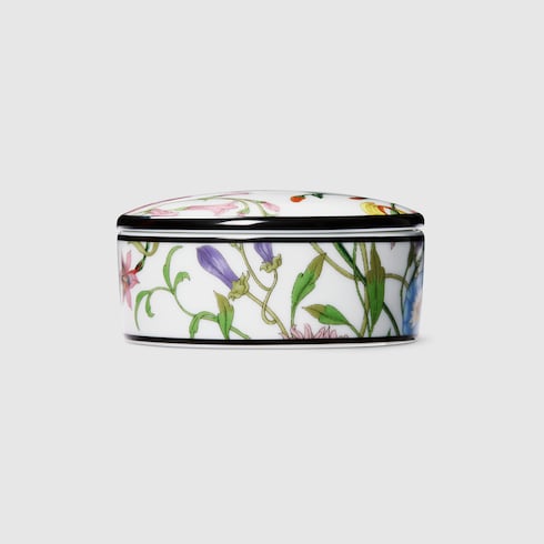 Gucci Flora print small round box - multicolor porcelain