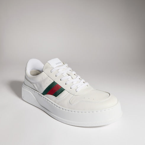 Women's chunky sneaker - white leather