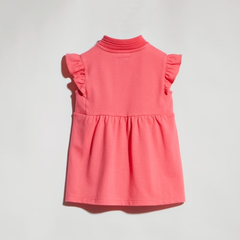 Baby cotton piquet dress - pink