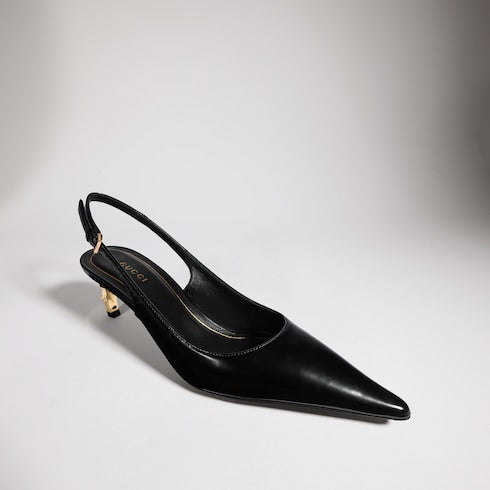 Women's Castello slingback - black leather