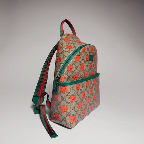 Children's printed GG backpack - beige and brown GG Supreme