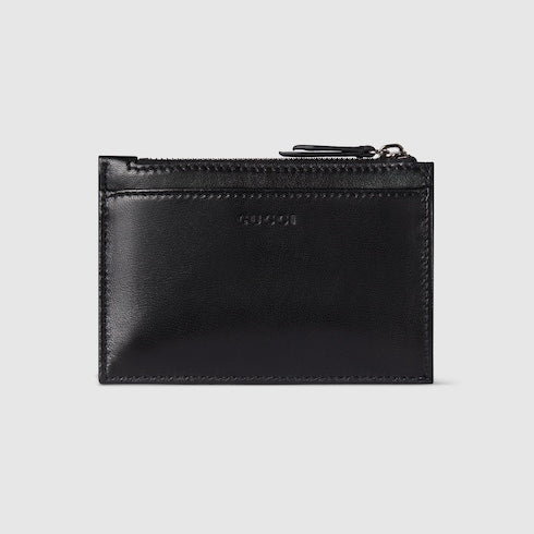 GG Marmont zip key pouch - black leather