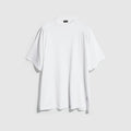 Lightweight silk jersey T-shirt with embroidery - white