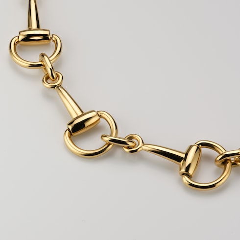 Horsebit motif necklace - gold-toned brass