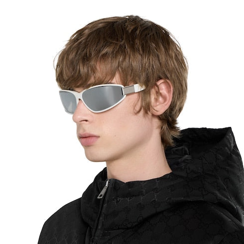 Rectangular frame sunglasses - white