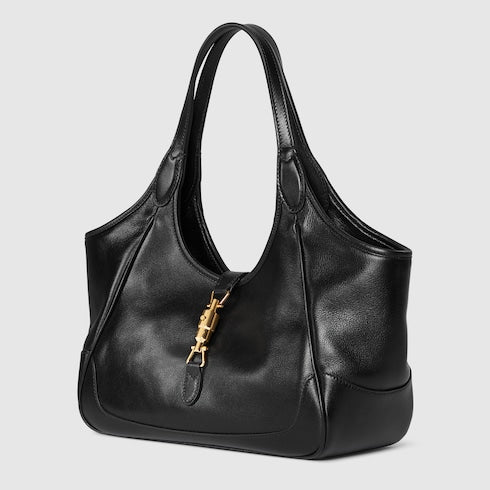 Mercato small tote bag - black leather
