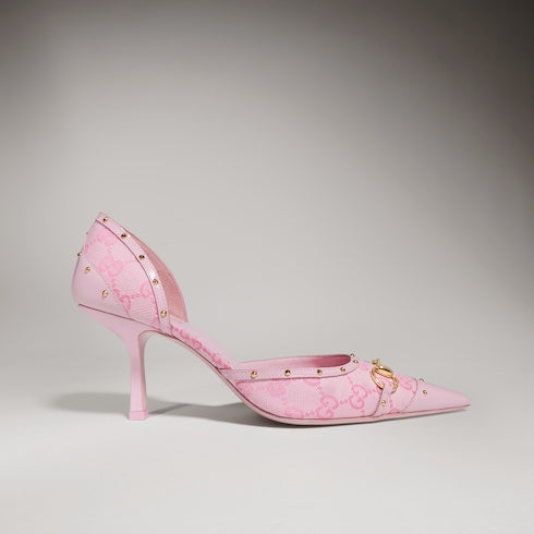 Women's Savoy pump - pink GG canvas