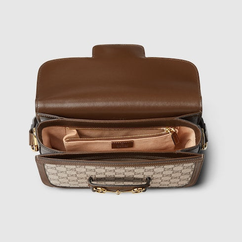 GG Supreme / Brown Gucci 1955 Horsebit Shoulder Bag - GG Supreme / Brown
