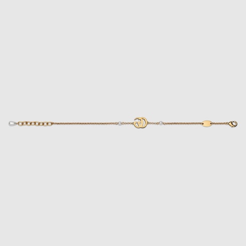 GG Marmont chain bracelet with charm - yellow gold-toned metal