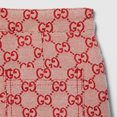 Children's GG canvas shorts - red