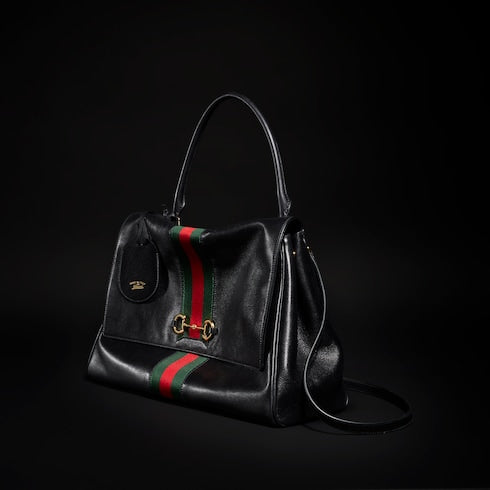 Paparazzo large top handle bag - black leather