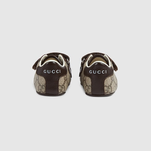 Baby Gucci Ace sneaker - beige and ebony GG Supreme