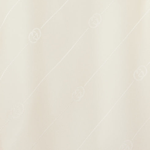 Silk crêpe satin Interlocking G shirt - white