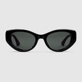 Cat-eye frame sunglasses - black